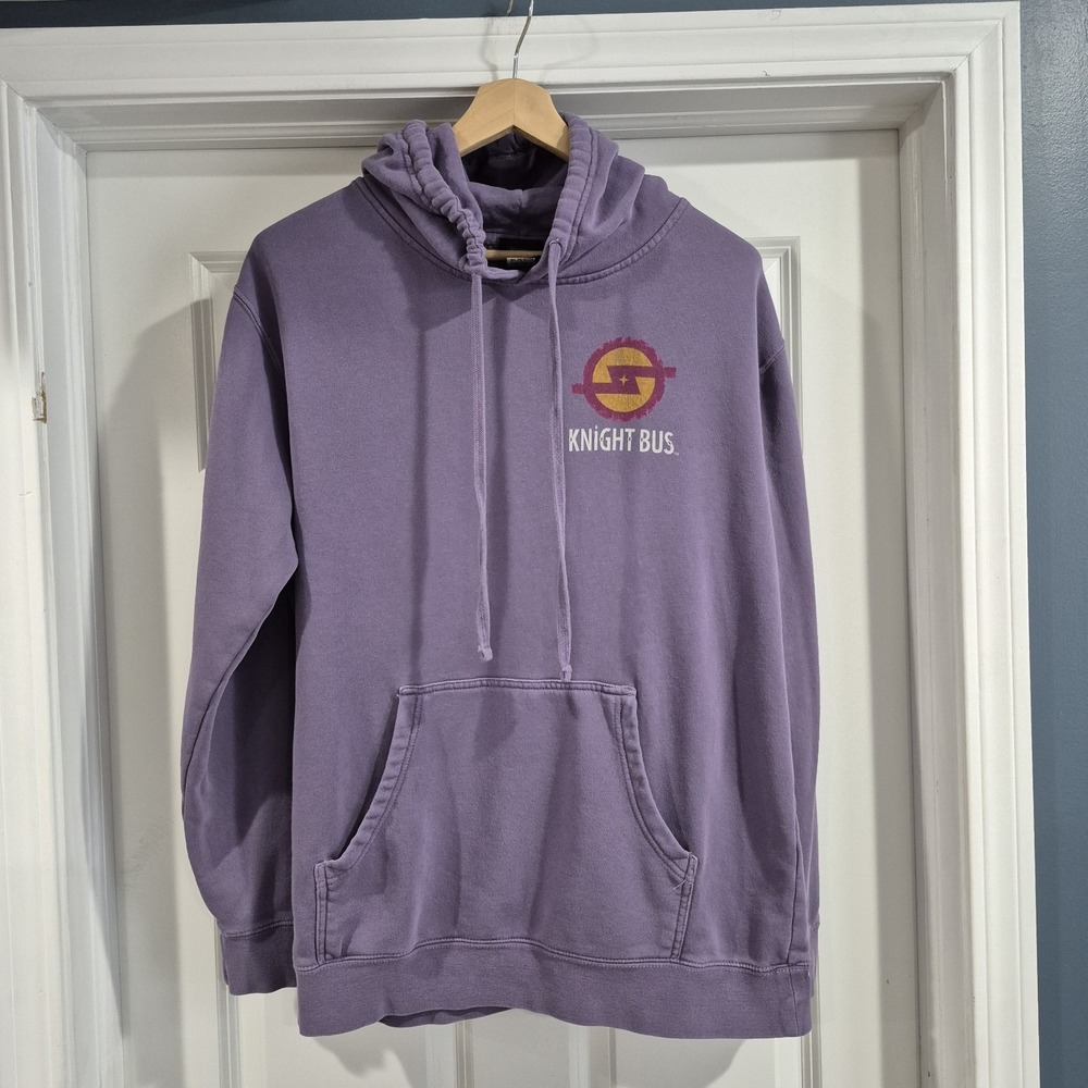 Universal Studios Harry‎ Potter Hoodie Mens Large Purple Knight Bus Sweatshirt